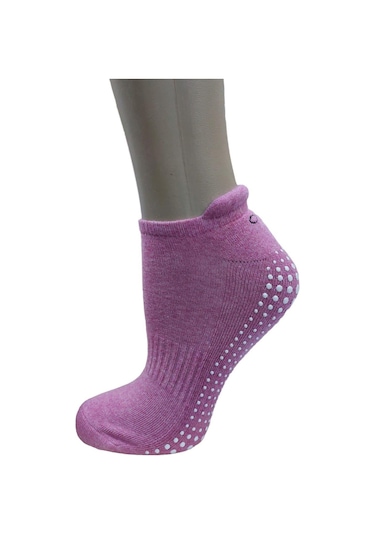 2'li Set Tabanı Silikonlu Plates & Yoga Kadın Çorap-pembe Pembe