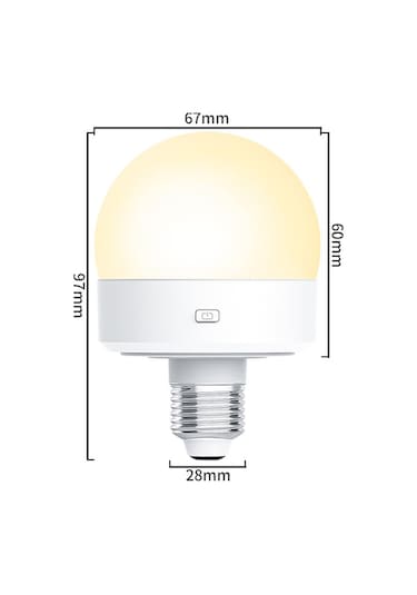 Inf Şarj Edilebilir Led Ampul, 3 Renk Sıcaklığı Ve Uzaktan Kumandalı E26/e27 Lamba Duyu Diğer