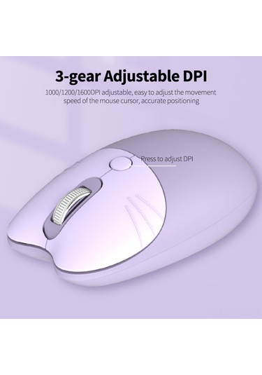 Shineyee Mofii M3 Kablosuz Mouse 2.4g - Ergonomik Tasarım, 3 Seviye Dpı Ayarlı, Düşük Gürültü, Otomatik Uyku Modu, Her İki El İçin Uygun Kahve Rengi