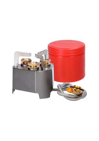 Yifomall Üç Ateşli 11800w Taşınabilir Kamp Gaz Sobası - Yüksek Güçlü, Ayarlanabilir Alev, Dış Mekan Pişirme İçin Gri Çok Renkli