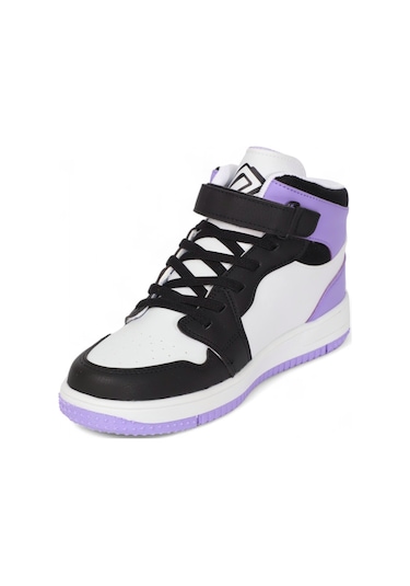 Kidessa 1517 Anatomik Taban Unisex Çocuk Ve Genç Boğazlı Sneakers Siyah Mor