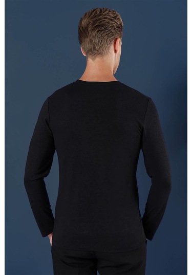 Ts 870 Slim Fit Siyah Spor T-shirt Siyah