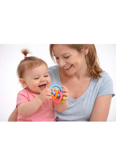 Bebek Çıngırak Oyuncak Seti Diş Kaşıyıcı & Duyu Gelişim Oyuncakları 3'lü Set