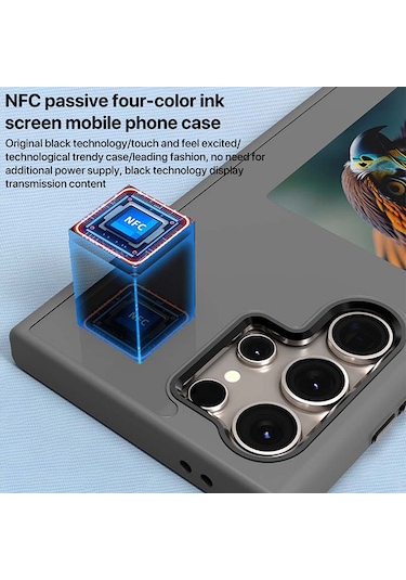 Galaxy Uyumlu S24 Ultra 5g E-mürekkep Ekranlı Telefon Kılıfı İçin Siyah