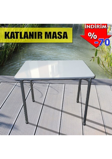 Depolife 60X80 Cm Bilgisayar Masası Mutfak Masası Katlanır Masa Portatif