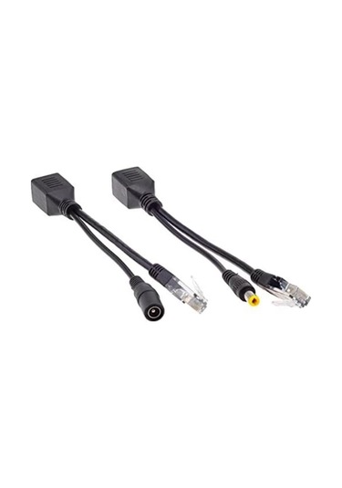 Ayt Al-4252 Pasif Poe Splıtter Dişi Erkek Power Uç Ip Kamera Poe Kablosu Siyah