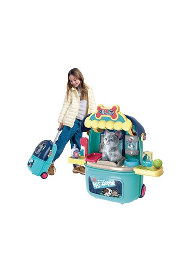 Ogi Mogi Toys Evcil Hayvan Oyun Seti Tekerlekli Çekçekli Sırt Çantası