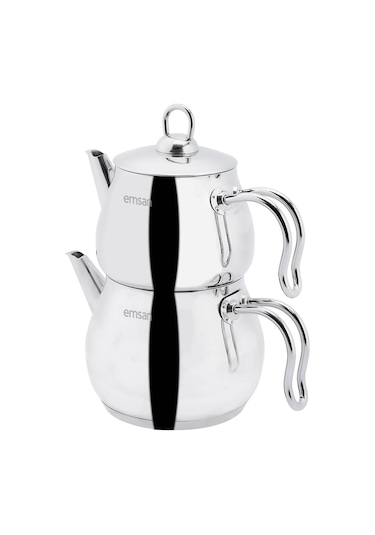Emsan Lina Midi Çaydanlık Takımı Inox 1 - 1.6 Lt