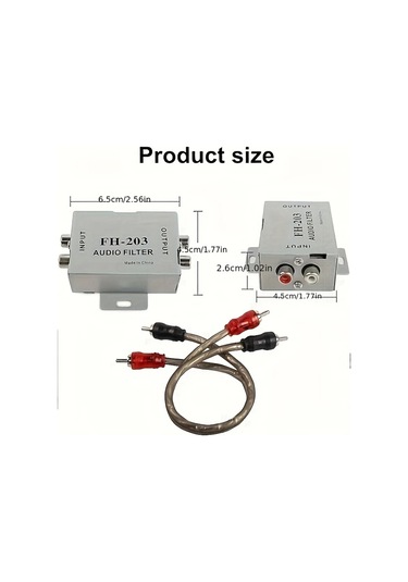 Hightower Fh-203 2 Kanallı Araç Ses Gürültü Filtresi, Amplifikatör Ve Hoparlör Gürültüsünü Giderir, Tüm Araçlarla Uyumlu
