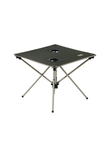 Taşınabilir 2 Bardak Tutucu İle Kamp Masası Ultralight Katlanır Plaj Masa, Kamp Green Yeşil