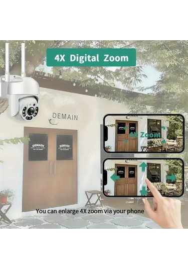 Xuweiwei Outdoor Wifi Guvenlik Kamerası White 360 Derece Pan Tilt Hareket Algılama Iki Yönlü Ses Renkli Usb Güçlü 24ghz Kablosuz