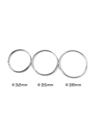 Homyl 10 Adet Bölünmüş Anahtarlık Yüzük Gümüş-38mm Gümüş-38mm Gümüş