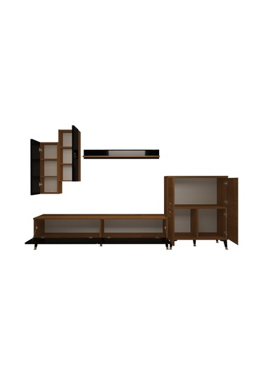 Decoraktiv Eko 6 Mdf Std Gold Tv Ünitesi Tv Sehpası Ceviz - Siyah