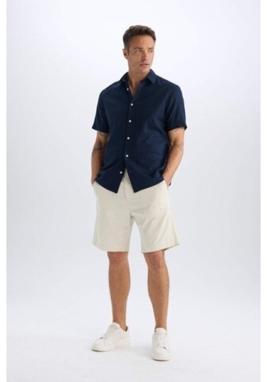 Defacto %100 Pamuk Regular Fit Gabardin Bermuda Şort C7684ax25sper117 Ekru