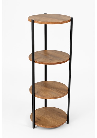 4 Katlı Raf - Çiçeklik, Organizer, Sehpa Ve Köşe Rafı Siyah