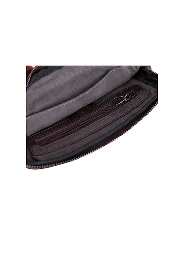 Bloominbag Majeste Nude Buff Brown Curated Deri Clutch Bag Kahverengi
