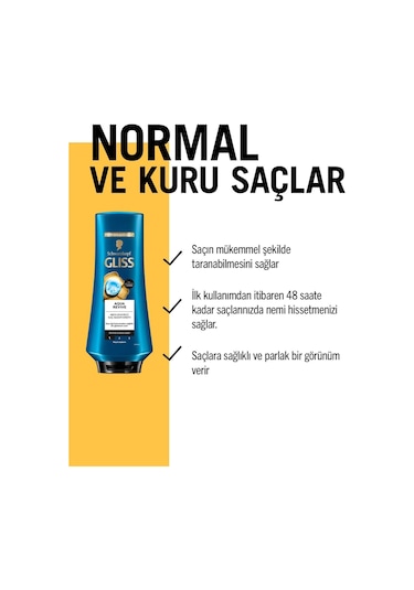 Gliss Aqua Revive Nemlendirici Saç Kremi 3 x 360 ML