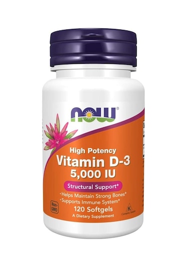 Now Foods Vitamin D-3 5,000 Iu 120 Softgels- İthal