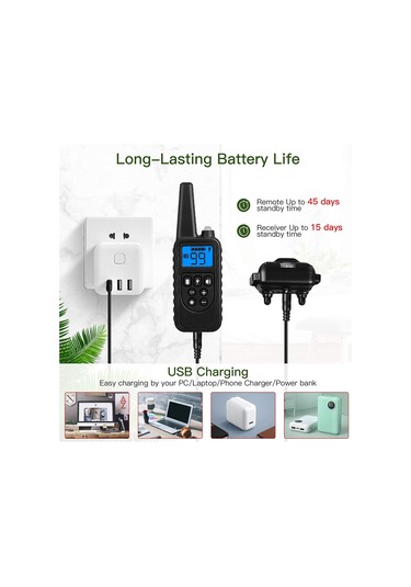 Evcil Hayvan Malzemeleri Köpek Eğitmeni Havlama Önleyici Cihaz Elektrik Şok Tasması Elektronik Tasma-