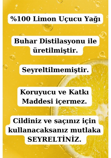 %100 Saf Limon Kabuğu Yağı - 2 X 10 Ml 20 ML