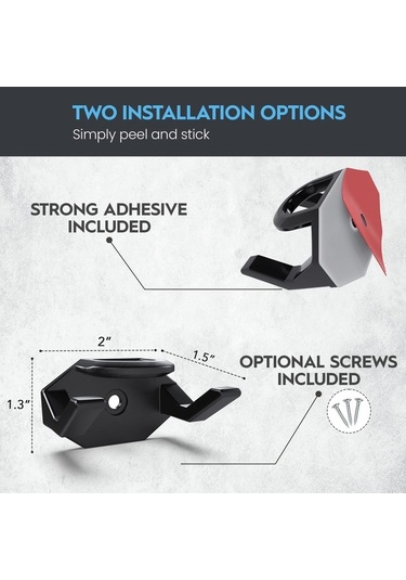 Yulong Reedark 16'li Şapka Askısı - Güçlü Yapışkanlı Duvar