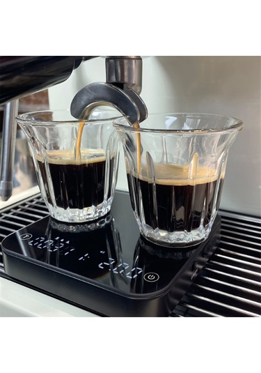 Kahve Ölçeği, 0.1g Hassas Derecelendirme, Taşınabilir Cep Ölçeği Siyah Siyah