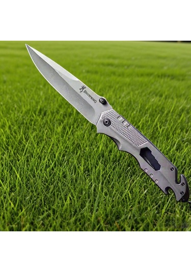 Maiyame 7cr13mov Çelik Bıçak, 58hrc Sertlik, Taşra Etkinlikleri İçin Çekirdekli, Taşınabilir Outdoor Çakı - Gri Q9