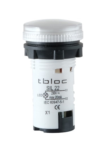 Tbloc Sıl22-220 Beyaz Sinyal Lambası Led 220v