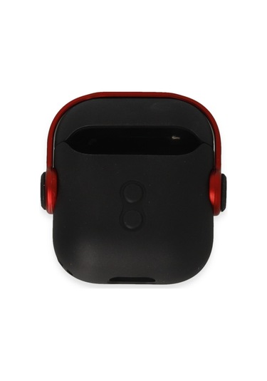 Airpods Uyumlu, 2 2.nesil Cool Kılıf - Siyah-kırmızı