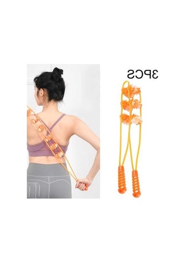 Dm 3 Adet Omuz Bel Masaj Rulo Sarı, Plastik Geri Çektirme Sarı Omuz Bel Masaj Rulo Seti - 3 Adet, Plastik Plastik Omuz Bel Masaj Rulo - 3'lü Sarı Set