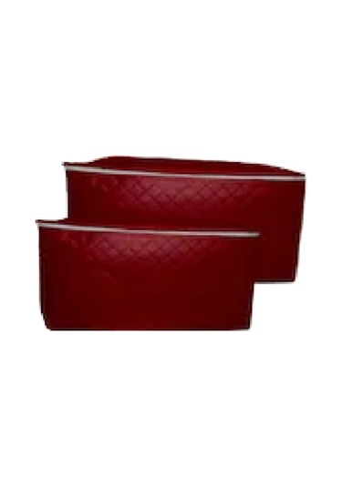 Divanev 3 Adet Extra Telalı Kaliteli Yorgan Hurcu & 30x22x18 Cm Ölçüde Hurç Bordo Bordo