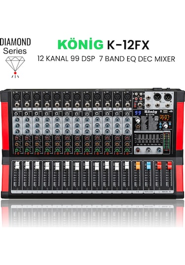 König K-12fx 12 Kanal Dec Mixer Diamond Serisi