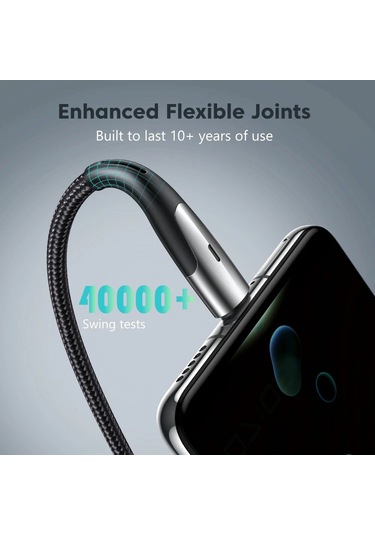 Xindoker Romoss Cb303 Hızlı Şarj Kablosu - 5a Güç, 480mbps Veri Aktarım, Çinko Alaşımlı Dayanıklı Tasarım