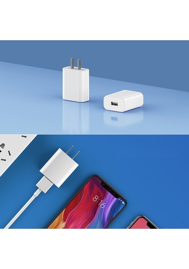Xiyyadms Xiaomi 18w Hızlı Şarj Cihazı, Qc3.0 Teknolojisi, Beyaz, 100-240v, İphone Samsung Huawei Uyumlu