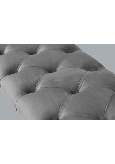 Açık Gri Chester Model Babyface Kumaş Bench&koltuk&tabure&pofuduk Yatak Odası Takımı Ucu&önü Puff