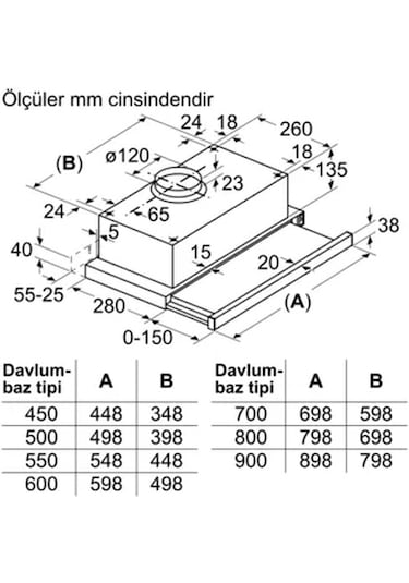 Siemens LI63TCA11T Teleskopik Aspiratör Inox