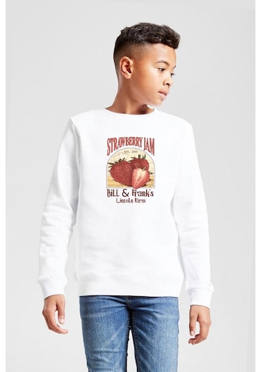 The Last Of Us Bill And Frank Strawberry Jam Beyaz Çocuk 2ip Sweatshirt 001 Beyaz