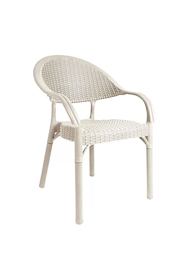 Alezy Bambu Rattan Kollu Koltuk 6 Adet Cappucino