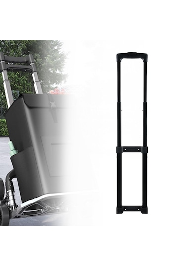 Homyl Bavul Teleskopik Saplı Arabası Bagaj Çekme Sürükleme Siyah