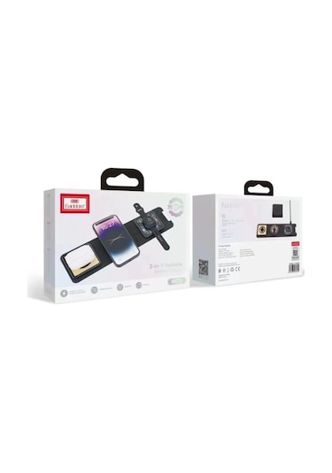 Earldom WC35 3 in1 15 W Magsafe Katlanabilir Masaüstü Kablosuz Şarj Standı