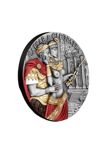 AgaKulche Sezar ve Kleopatra Gümüş Sikke Coin