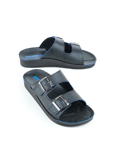 Gezer Yazlık Erkek İki Toka Ayarlanablir Terlik GT1YMM.10758.10.010.0C Siyah