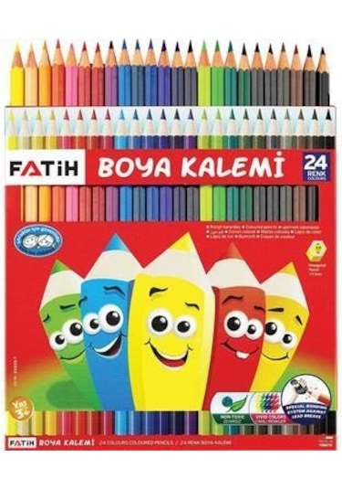 Fatih Kuru Boya Karton Kutu Tam Boy 24 Renk 33225