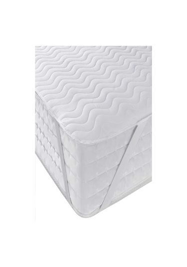 Divanev Kapitoneli Sıvı Geçirmez Alez 220x200 Cm Çift Kişilik Köşe Lastikli Beyaz