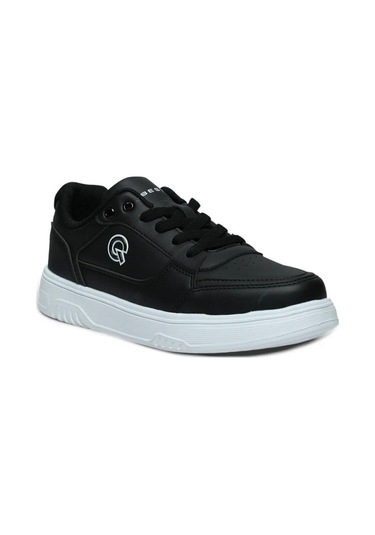 Best Of 2081-26 Cilt Deri Anatomik Bağcıklı Sneaker Siyah Beyaz 36-40 Siyah