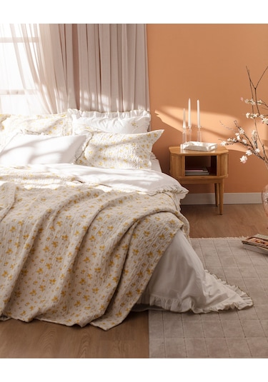 Madame Coco Roseline Çift Kişilik Yatak Örtüsü Seti - Sarı Yo0000000093 Sarı