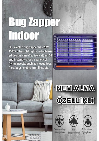 Sinek Kapanı Uv Sinek Tuzağı Füme Kasa Elektrikli Kara Sinek Öldü