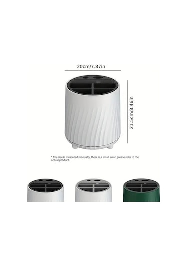 Pazly Yeşil Döner Bıçak Tutucu, Kaşık, Yemek Çubukları, Çatal, Drenaj Rafı, Sepet, Çok Fonksiyonlu Masaüstü Depolama, Mutfak Malzemeleri Yeşil