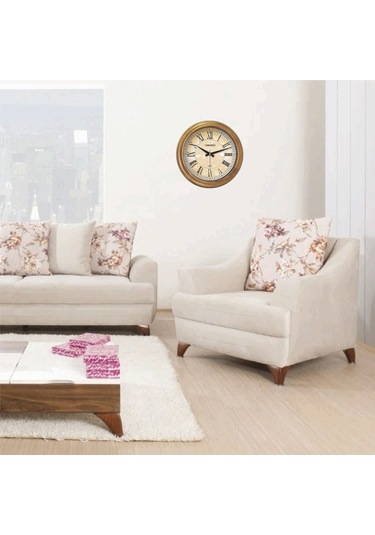 Romen Rakkamlı Kahverengi Duvar Saati Kahverengi