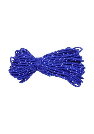 Pazly 20m Yansıtıcı Kamp İpi - 55kg Dayanıklı, 7 Renk, Çadır/gölgelik İçin Mavi Mavi